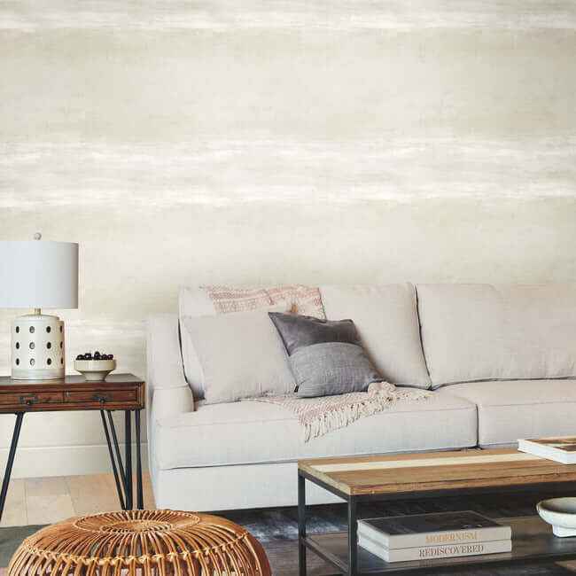 Serene Reflection Natural Wallpaper - York Wallcoverings - CC1254 - York Wallcoverings Wallpaper