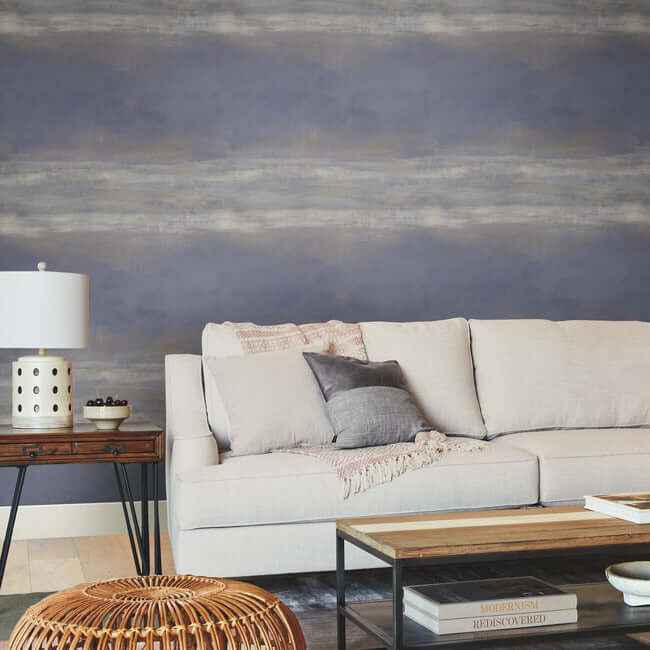 Serene Reflection Navy Wallpaper - York Wallcoverings - CC1255 - York Wallcoverings Wallpaper