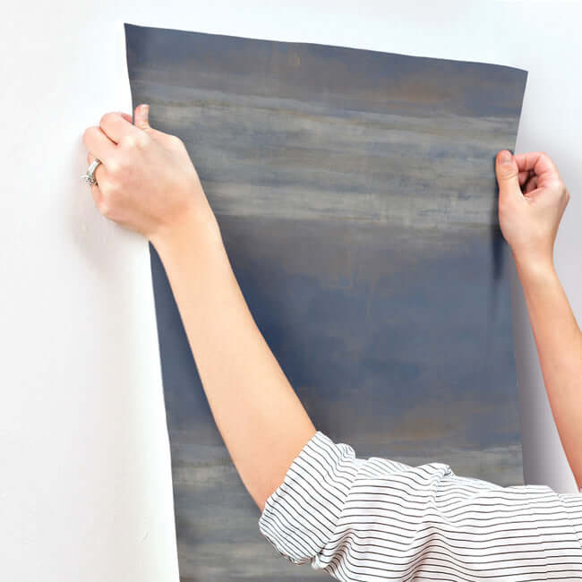 serene-reflection-navy-wallpaper-york-wallcoverings-cc1255 - York Wallcoverings Wallpaper