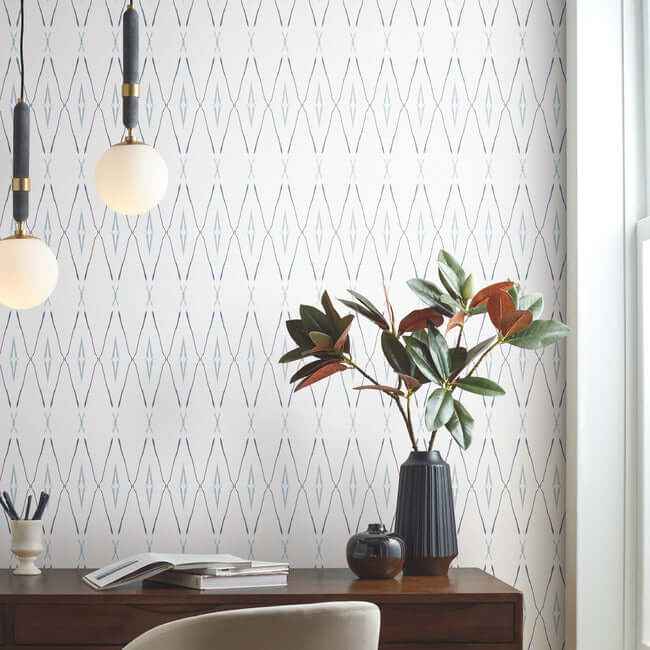 Artifact Silhouettes Indigo Wallpaper - York Wallcoverings - CC1284 - York Wallcoverings Wallpaper