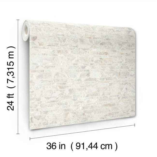 Capiz Offering White Pearl Wallpaper - York Wallcoverings - CC1202 - York Wallcoverings Wallpaper