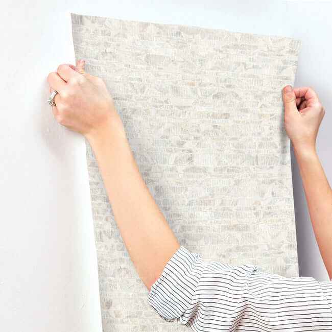 Capiz Offering White Pearl Wallpaper - York Wallcoverings - CC1202 - York Wallcoverings Wallpaper