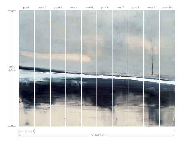 Grounded Navy Wall Mural - York Wallcoverings - CB1135M - York Wallcoverings Wallpaper