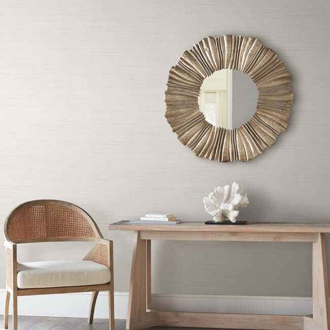 Tasar Silk White Wallpaper - York Wallcoverings - ND3068N - York Wallcoverings Wallpaper