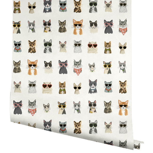 cool-cats-premium-peel-stick-wallpaper-multi-white-york-wallcoverings-psw1463rl