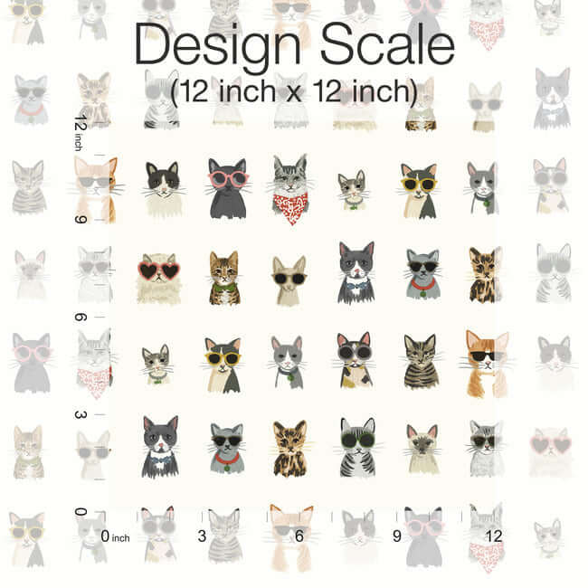 cool-cats-premium-peel-stick-wallpaper-multi-white-york-wallcoverings-psw1463rl - York Wallcoverings Wallpaper