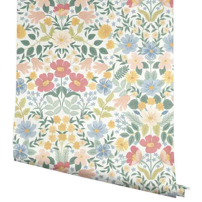 Bramble Garden Pastel Multi Peel & Stick Wallpaper - York Wallcoverings - PSW1474RL - York Wallcoverings Wallpaper