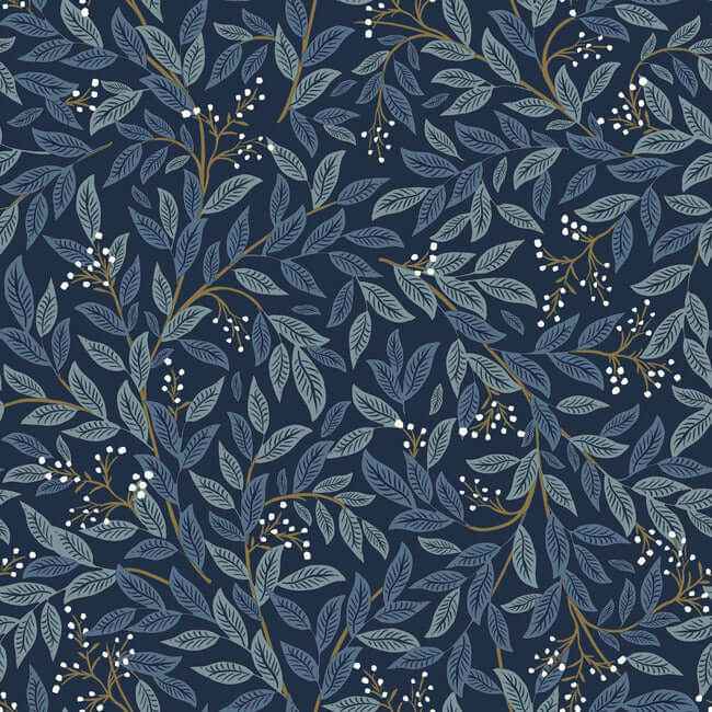 Willowberry Navy Peel & Stick Wallpaper - York Wallcoverings - PSW1470RL - York Wallcoverings Wallpaper