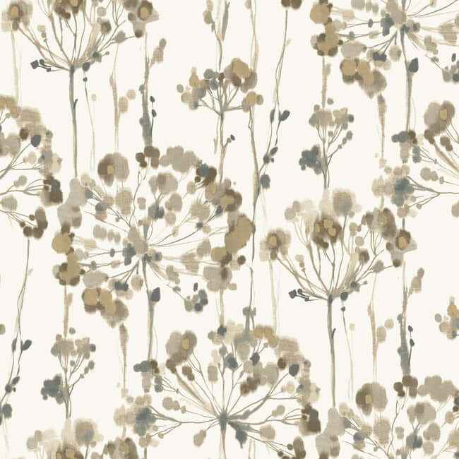 Flourish Neutral Peel & Stick Wallpaper - York Wallcoverings - PSW1097RL - York Wallcoverings Wallpaper
