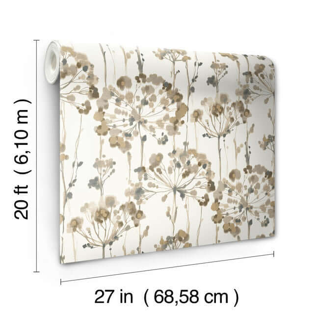 flourish-premium-peel-stick-wallpaper-neutral-york-wallcoverings-psw1097rl - York Wallcoverings Wallpaper