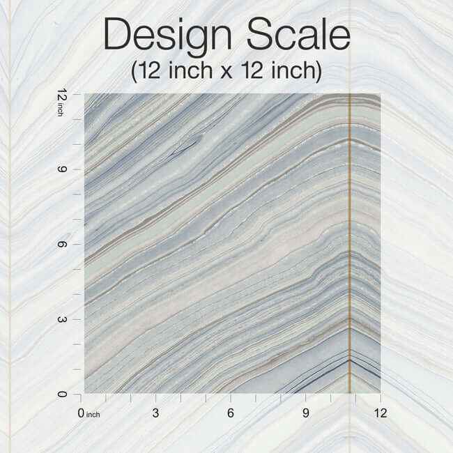 Onyx Strata Mist Blue Peel & Stick Wallpaper - York Wallcoverings - PSW1421RL - York Wallcoverings Wallpaper