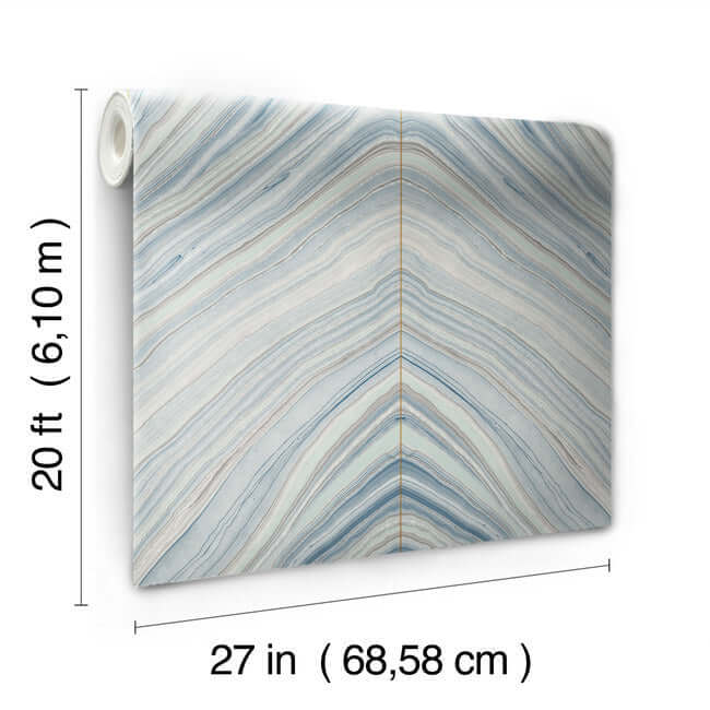 onyx-strata-premium-peel-stick-wallpaper-mist-blue-york-wallcoverings-psw1421rl - York Wallcoverings Wallpaper