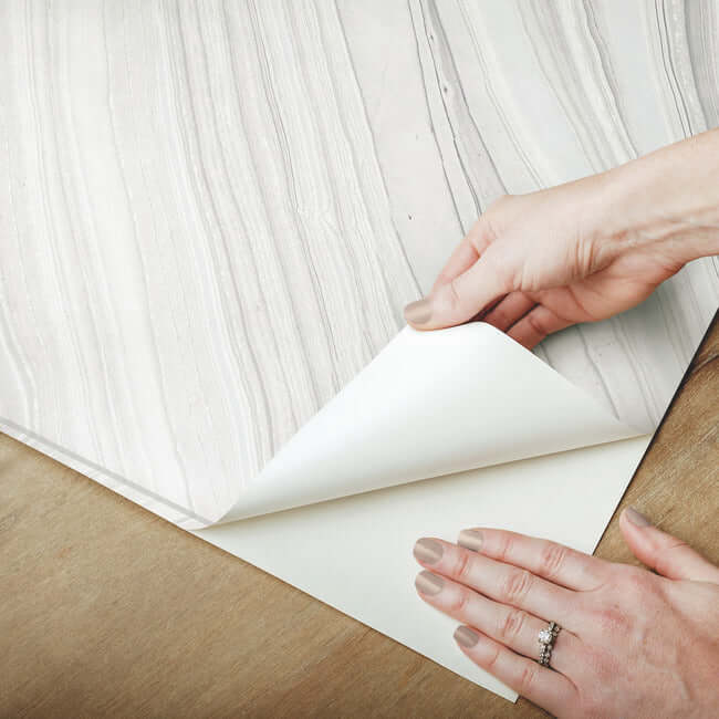 onyx-strata-premium-peel-stick-wallpaper-sheer-grey-york-wallcoverings-psw1422rl - York Wallcoverings Wallpaper