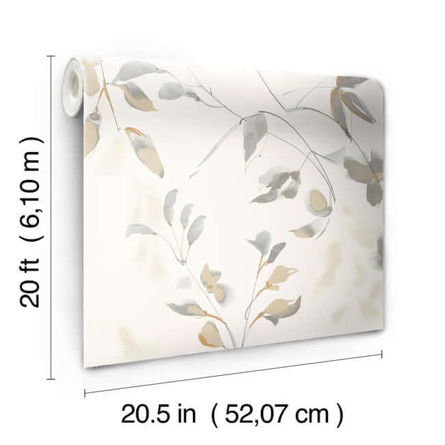 linden-flower-premium-peel-stick-wallpaper-soft-neutral-york-wallcoverings-psw1424rl - York Wallcoverings Wallpaper