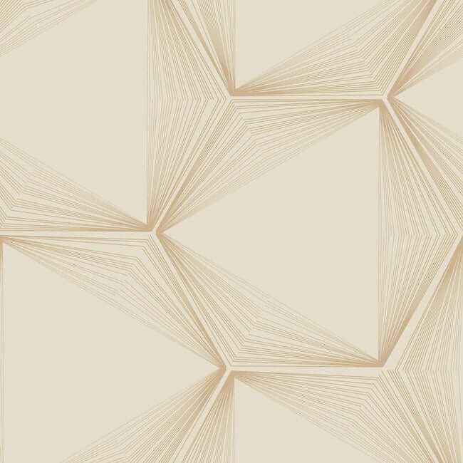 Honeycomb Sand & Gold Peel & Stick Wallpaper - York Wallcoverings - PSW1416RL