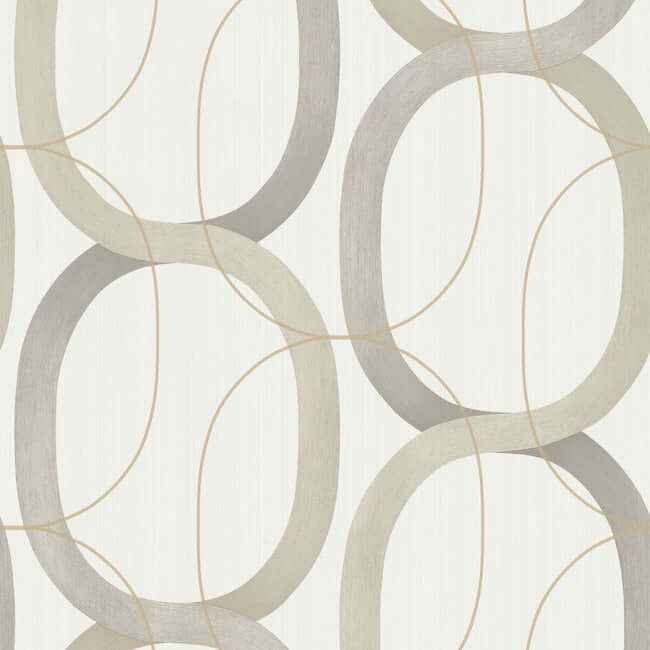 Interlock Light Taupe Peel & Stick Wallpaper - York Wallcoverings - PSW1418RL - York Wallcoverings Wallpaper