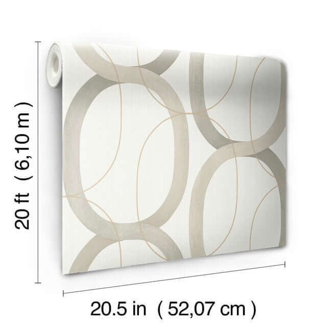 interlock-premium-peel-stick-wallpaper-light-taupe-york-wallcoverings-psw1418rl - York Wallcoverings Wallpaper