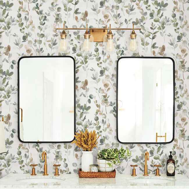 Joyful Eucalyptus Green Peel & Stick Wallpaper - York Wallcoverings - PSW1430RL - York Wallcoverings Wallpaper