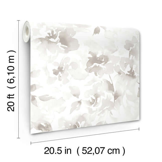 renewed-floral-neutral-wallpaper-york-wallcoverings-psw1495rl - York Wallcoverings Wallpaper