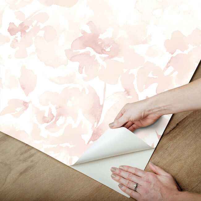 Renewed Floral Pink Wallpaper - York Wallcoverings - PSW1493RL - York Wallcoverings Wallpaper