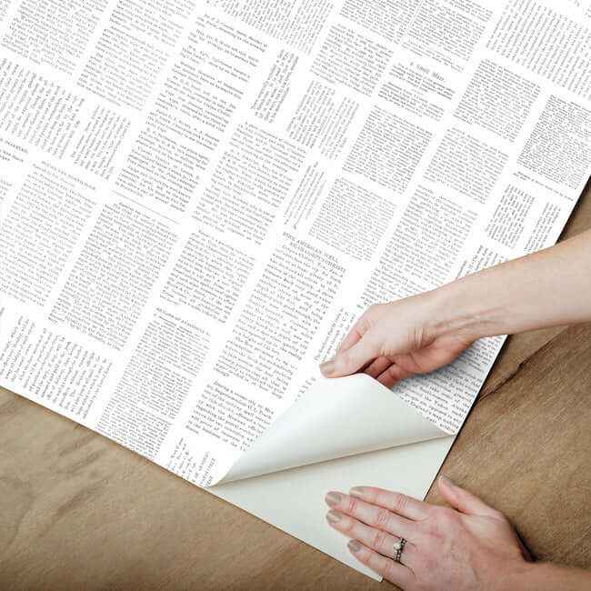 Crafted Editorial Charcoal Wallpaper - York Wallcoverings - PSW1497RL - York Wallcoverings Wallpaper