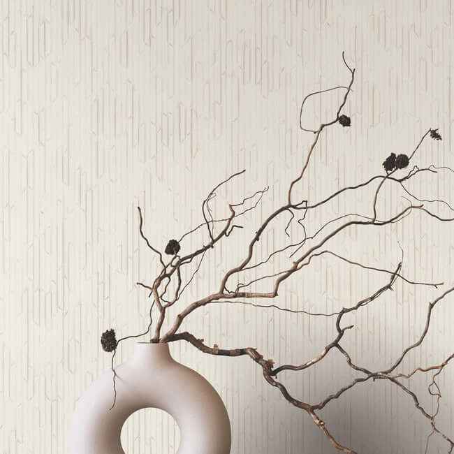 Calliope Pearl Trax Wallpaper - York Wallcoverings - RRD7614N - York Wallcoverings Wallpaper