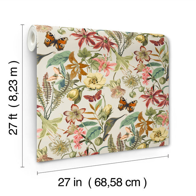 butterfly-house-wallpaper-light-taupe-coral-york-wallcoverings-bl1724
