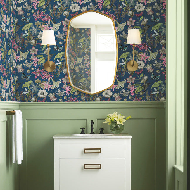 butterfly-house-wallpaper-navy-york-wallcoverings-bl1723