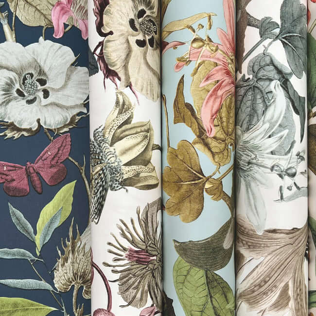 butterfly-house-white-fuchsia-wallpaper-york-wallcoverings-bl1721 - York Wallcoverings Wallpaper