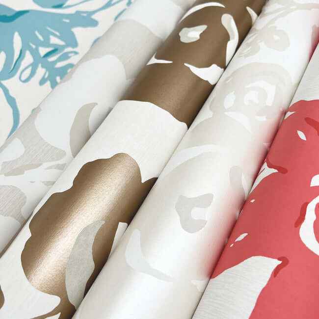 Brushstroke Floral Taupe Wallpaper - York Wallcoverings - BL1735 - York Wallcoverings Wallpaper