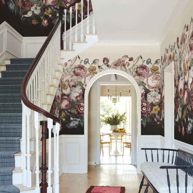 Rachel Rose Taupe Wall Mural - York Wallcoverings - BL1821M - York Wallcoverings Wallpaper