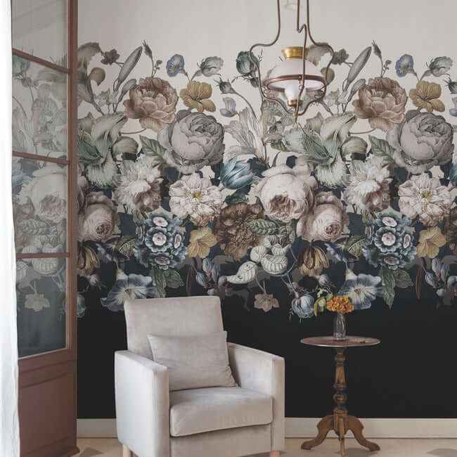 Rachel Rose White Wall Mural - York Wallcoverings - BL1822M - York Wallcoverings Wallpaper