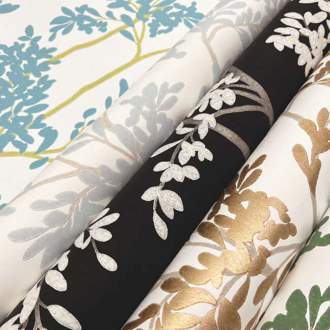 lunaria-silhouette-white-cloud-blue-wallpaper-york-wallcoverings-bl1802 - York Wallcoverings Wallpaper