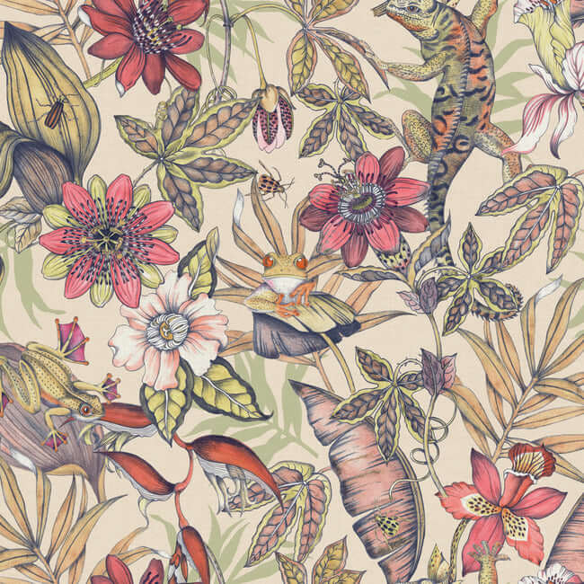 rainforest-cream-wallpaper-york-wallcoverings-bl1704 - York Wallcoverings Wallpaper