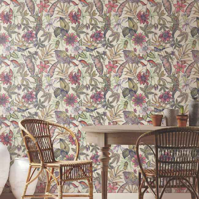 Rainforest Cream Wallpaper - York Wallcoverings - BL1704 - York Wallcoverings Wallpaper
