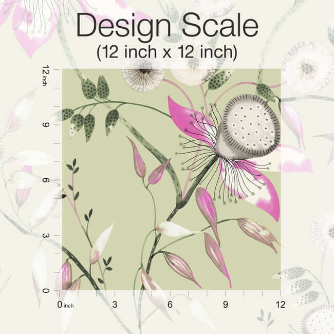 dream-blossom-light-green-wallpaper-york-wallcoverings-bl1791 - York Wallcoverings Wallpaper