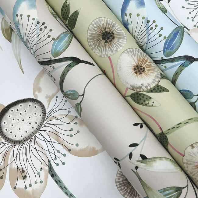 Dream Blossom White & Green Wallpaper - York Wallcoverings - BL1793 - York Wallcoverings Wallpaper