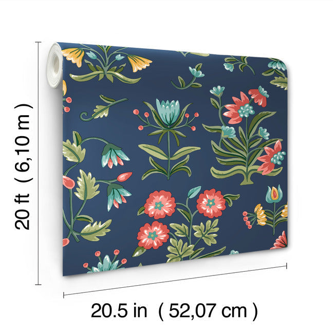 heirloom-floral-premium-peel-stick-wallpaper-navy-york-wallcoverings-psw1516rl