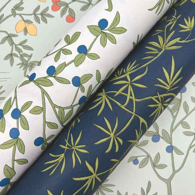 Lemon Grove Navy Peel & Stick Wallpaper - York Wallcoverings - PSW1454RL - York Wallcoverings Wallpaper