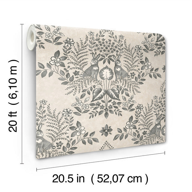 cottontail-toile-premium-peel-stick-wallpaper-linen-charcoal-york-wallcoverings-psw1433rl