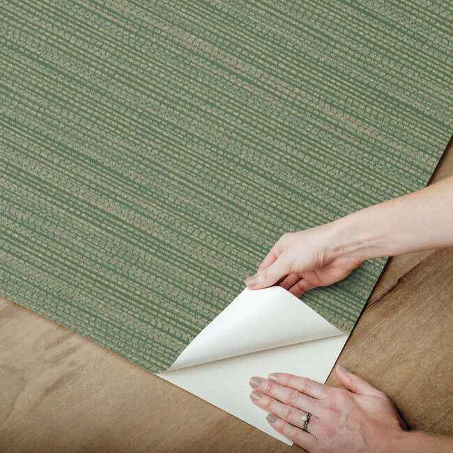 Tick Mark Texture Meadow Green Peel & Stick Wallpaper - York Wallcoverings - PSW1448RL - York Wallcoverings Wallpaper