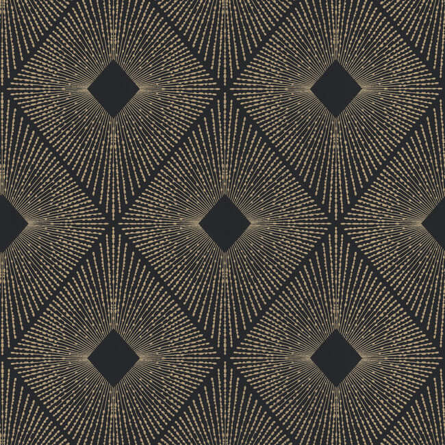 harlowe-black-gold-wallpaper-york-wallcoverings-nw3593 - York Wallcoverings Wallpaper