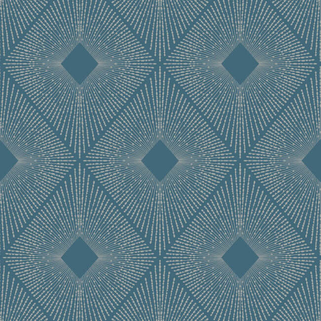 harlowe-blue-silver-wallpaper-york-wallcoverings-md7131 - York Wallcoverings Wallpaper