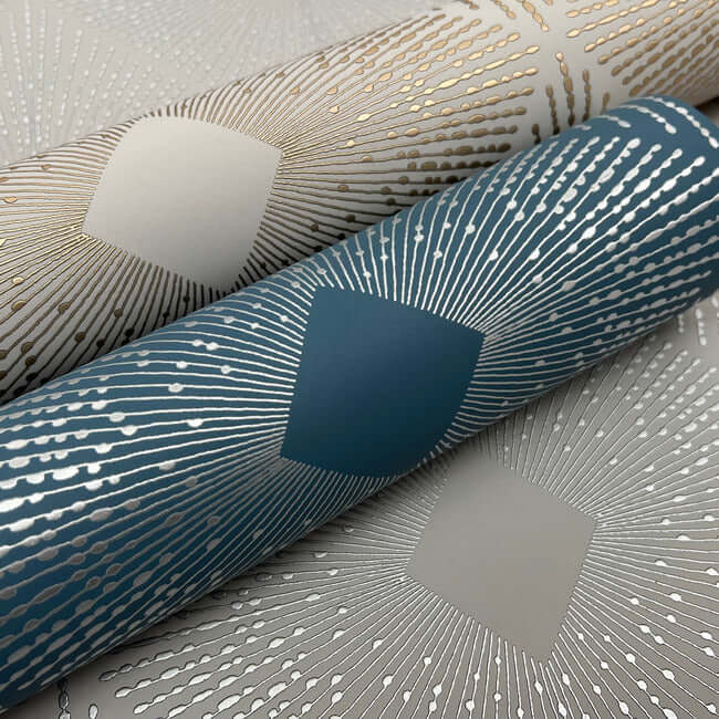 harlowe-blue-silver-wallpaper-york-wallcoverings-md7131 - York Wallcoverings Wallpaper