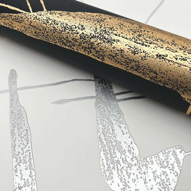 abstract-geo-black-gold-wallpaper-york-wallcoverings-md7115 - York Wallcoverings Wallpaper