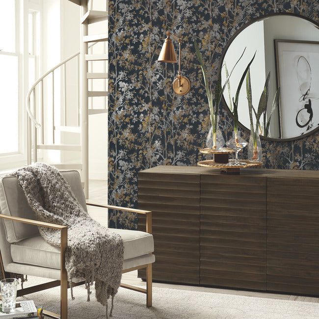 shimmering-foliage-wallpaper-black-multi-york-wallcoverings-nw3580