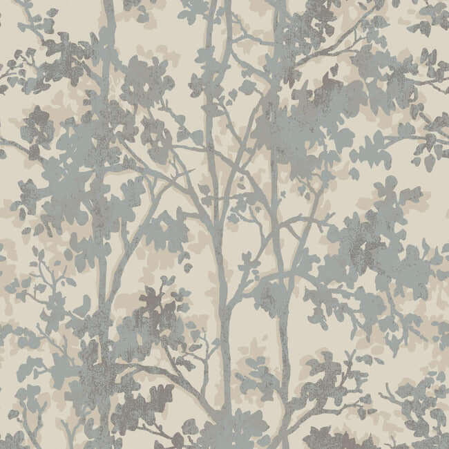 shimmering-foliage-cream-silver-wallpaper-york-wallcoverings-md7141 - York Wallcoverings Wallpaper