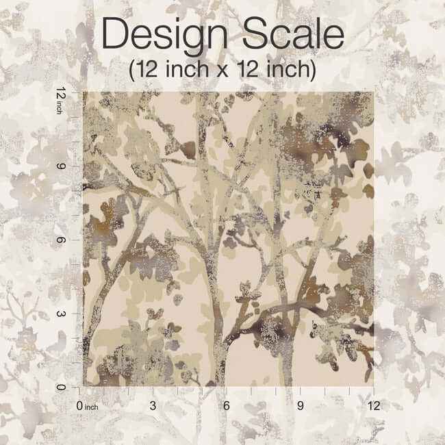 Shimmering Foliage Khaki Wallpaper - York Wallcoverings - NW3584 - York Wallcoverings Wallpaper