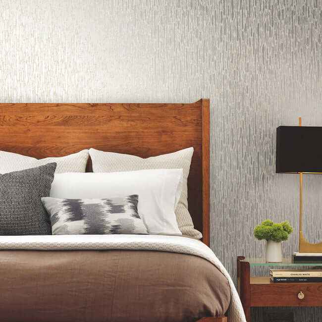 Metallic Cascade Cream & Silver Wallpaper - York Wallcoverings - MD7151 - York Wallcoverings Wallpaper