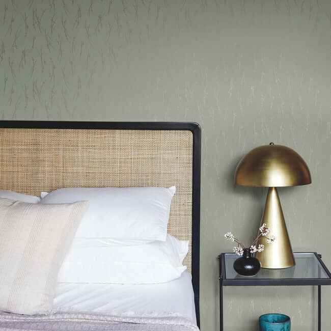 Sprigs Eucalyptus & Silver Wallpaper - York Wallcoverings - MD7194 - York Wallcoverings Wallpaper